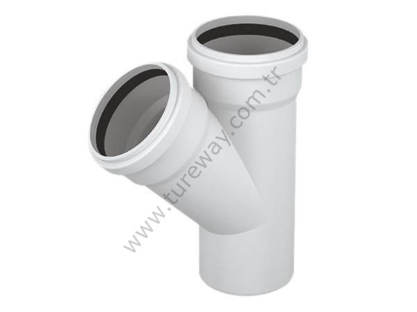 200x125 Kalde 3,2 PVC-U Tek Çatal ( 45° )