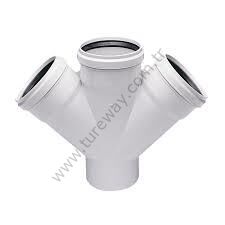 75x75 Kalde 3,2 PVC-U Çift Çatal ( 45° )