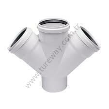 160x75 Kalde 3,2 PVC-U Çift Çatal ( 45° )