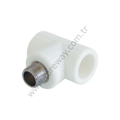 PP Erkek Te Ø25×¾×25 - Kalde Beyaz