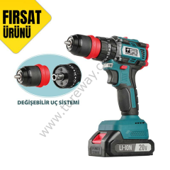 KÖMÜRSÜZ AKÜLÜ VİDALAMA 20V Lİ-İON 2.0AH