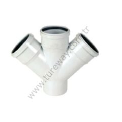 PVC 3.2 ÇİFT ÇATAL 110X110 45°