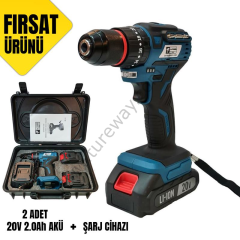 KÖMÜRSÜZ  DARBELİ AKÜLÜ VİDALAMA 10 MM 20V Lİ-İON 2.0 AH(KAMPANYA)