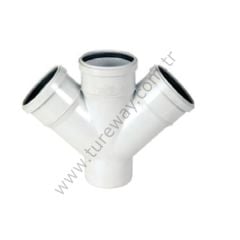 PVC 3.2 ÇİFT ÇATAL 75X50 45°
